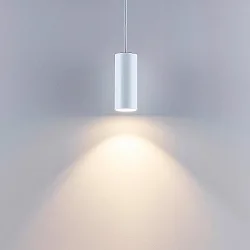 Spot-Spot-Pendelleuchte CAN 150, IP20, Kopf 15cm / Textil-Kabel max. 170cm, GU10, starr, weiß