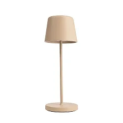 LED-Akku-Tischleuchte CANIS MINI, IP65 IK04, 3.7V, 2.3W 2200/3000K, Touch-Dimmer, ohne USB-Ladestation & Netzteil, beige