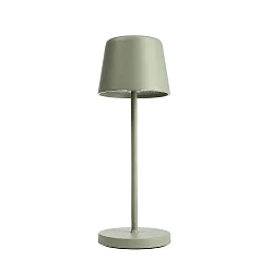 LED-Akku-Tischleuchte CANIS MINI, IP65 IK04, 3.7V, 2.3W 2200/3000K, Touch-Dimmer, ohne USB-Ladestation & Netzteil, graugrün