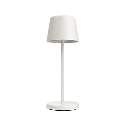LED-Akku-Tischleuchte CANIS MINI, IP65 IK04, 3.7V, 2.3W 2200/3000K, Touch-Dimmer, ohne USB-Ladestation & Netzteil, weiß