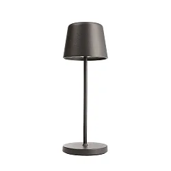 LED-Akku-Tischleuchte CANIS MINI, IP65 IK04, 3.7V, 2.3W 2200/3000K, Touch-Dimmer, ohne USB-Ladestation & Netzteil, dunkelgrau