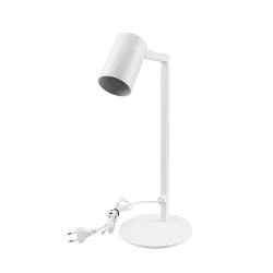 Tischleuchte CAN TILT, IP20, GU10, kardanisch, mit Kippschalter + Eurostecker-Kabel, weiß