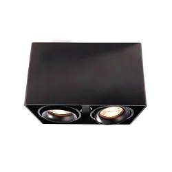 Deckenleuchte MONA II, 50W, 2x GU10, 220-240V, IP20, schwarz