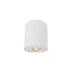 Deckenaufbau-Strahler BENGALA, IP20, zylindrisch, Ø 9.6cm, GU10 max. 50W, drehbar /  schwenkbar, Aluminium, weiß