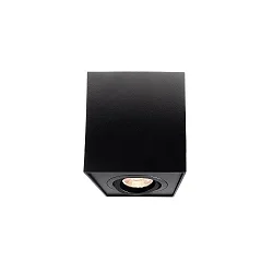 Deckenaufbau-Strahler BENGALA, IP20, eckig, 9.6cm, GU10 max. 50W, drehbar / schwenkbar, Aluminium, schwarz