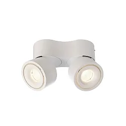 LED Deckenstrahler UNI II MINI DOUBLE TILT 15W, IP20, 2-flammig, CRi >90, kardanisch, dimmbar, 15W 3000K 980lm 36°, weiß