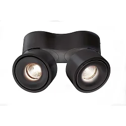 LED Deckenstrahler UNI II DOUBLE TILT, IP20, 2-flammig, CRi >90, kardanisch, dimmbar, 20W 3000K 1350lm 36°, schwarz