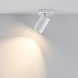 Deckenstrahler CAN TILT SQUARE, IP20, 1-flammig, eckige Basis, Länge 11cm, GU10, verstellbarer Kopf, weiß