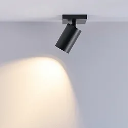 Deckenstrahler CAN TILT SQUARE, IP20, 1-flammig, eckige Basis, Länge 11cm, GU10, verstellbarer Kopf, schwarz