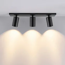 Deckenstrahler CAN TILT SQUARE, IP20, 3-flammig, eckige Basis, Länge 48cm, 3x GU10, verstellbar, schwarz