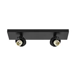 Deckenaufbau-Strahler CAN TILT SQUARE BASE MIX'N MATCH 1/3, IP20, eckig, 30.5cm, 2-flammig, 2x GU10, ohne Schirm, schwarz