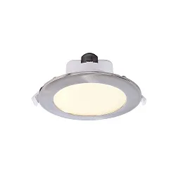 LED Deckeneinbauleuchte ACRUX 120, Ø 14.5cm, 14.5W 3000/4000/6000K (CCT) 1370lm 90°, dimmbar, weiß matt / silber