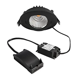 LED Einbau-Strahler DIONE IP20, Ø 8.2cm, 8.5W 4000K 800lm 36°, schwenkbar 30°, Quick-Terminal, dimmbar, schwarz