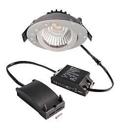 recessed spotlight DIONE IP44 DIM 840 swivelling, wired through IP44, silver dimmable