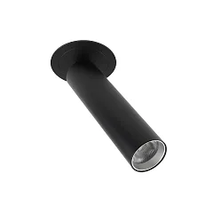 LED Deckeneinbau-Strahler SLIM DIM, IP20, 230V AC, 5W 2700K 500lm 36°, CRi >90, UGR <19, verstellbar, dimmbar, schwarz