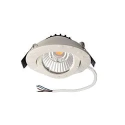 LED Einbaustrahler DIONE, IP44, Ø 8.2cm, 24V DC (exkl. BG), 9W RGB+3000K 540lm 36°, CRi >90, 4-Kanal, schwenkbar, weiß