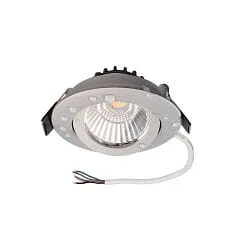 LED Einbaustrahler DIONE, IP44, Ø 8.2cm, 24V DC (exkl. BG), 9W RGB+3000K 540lm 36°, CRi >90, 4-Kanal, schwenkbar, hellgrau