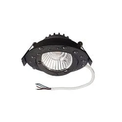 LED Einbaustrahler DIONE, IP44, Ø 8.2cm, 24V DC (exkl. BG), 9W RGB+3000K 540lm 36°, CRi >90, 4-Kanal, schwenkbar, schwarz