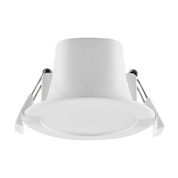 LED Downlight ACRUX PRO 68 CCT, IP54 IK05, Ø 9cm, 7W 2700/3000/4000K 840lm 100°, CRi>90, UGR<19, dimmbar, weiß