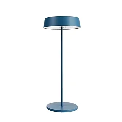 Outdoor LED-Akku-Tischleuchte MIRAM, Kopf + Standfuß, IP54, Up/Down, 3.7V, 2.2W 3000K 196lm, mit Touch-Dimmer + USB-C, blau