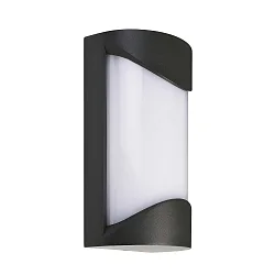 LED Außenwandleuchte GRUMIUM RUND I - Abdeckung oben/unten, IP54, 10W 3000K 325lm, dunkelgrau
