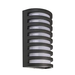 LED Außenwandleuchte GRUMIUM RUND III - Linien horizontal, IP54, 10W 3000K 250lm, dunkelgrau