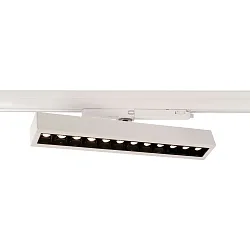 3-Phasen Schienenleuchte ALNITAK 24-30W, 33.6cm, Linsenoptik, 30W 4000K 3068lm 34°, dreh-/schwenkbar, Weiß / Schwarz