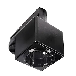 Accessories for 3-phase track system D LINE - socket adapter, 220-240V AC / 50-60Hz, 6A, grey