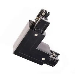 Zubehör für 3-Phasen-Schienensystem D LINE - 90°-Verbinder links-rechts mit Wechselmechanik, 220-240V AC / 50-60Hz, Schwarz