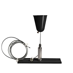 Zubehör für 3-Phasen-Schienensystem D LINE - Seilabhängungshalter mit Deckenrosette, verstellbar, max. 150cm, Schwarz