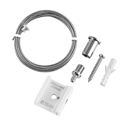1-Phasen Abhängehalter D ONE CURVED, mit 3m Seil, weiß