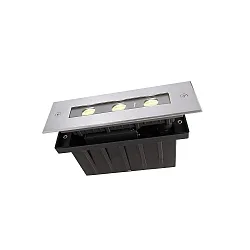 Outdoor LED Wand-/Boden-Einbauleuchte LINE 6, IP67 IK10, 32.8 x 6.3cm, 220-240V AC, 12W 3000K 340lm 45/35°, Edelstahl