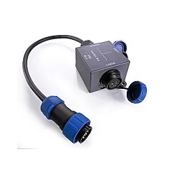 Outdoorverteiler Weipu 2-fach, Zuleitung 30cm, IP67, 24 Volt, 4- Polig