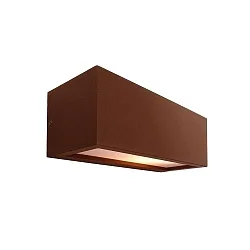 Outdoor Wandleuchte RILONGO, Up & Down, IP54 IK05, 220-240V, E27 max. 15W, Alu-Druckguss, geschlossen, braun