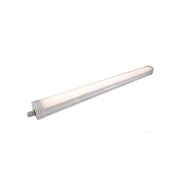 LED Feuchtraumleuchte TRI PROOF, IP65 IK08, 180-240V AC, symmetrisch, weiß mattiert, 129.6cm, 35W 4000K 2980lm 120°