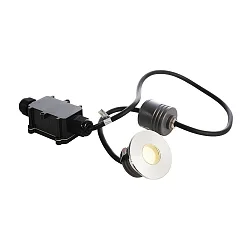 Outdoor LED Bodeneinbauleuchte PEACOCK, IP67, begehbar bis 5 kN, 2W 3000K 150lm 30°, Silber