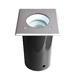 Bodeneinbauleuchte PAVO SET SQUARE, IP67, 220-240V AC, GU10 max. 9W, Edelstal-Blende, begehbar, schwenkbar