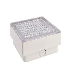 LED Boden-Einbauleuchte TABIT 100x100, IP67 IK10, 10 x 10cm, 2.3W 3000K 120lm 120°, PC grau / transparent