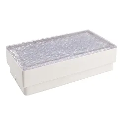 LED Boden-Einbauleuchte TABIT 100x200, IP67 IK10, 10 x 20cm, 3.7W 3000K 240lm 120°, PC grau / transparent