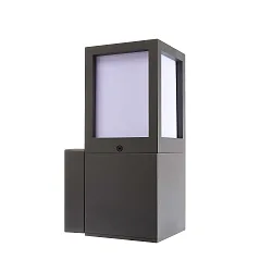 outdoor wall luminaire FACADO II SQAURE OPAL square E27 IP65, dark grey, mat dimmable