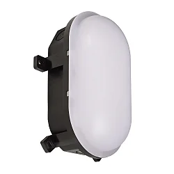 LED Feuchtraumleuchte SOTANO, IP54 IK08, 4.5 / 7.5W (multi) 3000/4000K (CCT Switch) 450/750lm 120°, schaltbar, schwarz