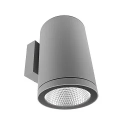 LED Fassadenstrahler SHORELINE PRO ROUND 140 DOWN, IP65 IK08, 20W 3000/4000K 2200lm 36°, CRi >90, UGR<16, dimmbar, hellgrau