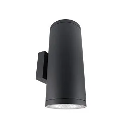 LED Fassadenstrahler SHORELINE PRO ROUND 140 UP&DOWN, IP65 IK08, 54W 3000/4000K 5600lm 36°, CRi >90, dimmbar, dunkelgrau