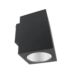LED Fassadenstrahler SHORELINE PRO SQUARE 140 DOWN, IP65 IK08, 20.5W 3000/4000K 2300lm 36°, CRi >90, dimmbar, dunkelgrau