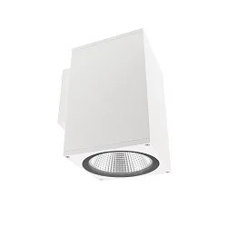 LED Fassadenstrahler SHORELINE PRO SQUARE 140 DOWN, IP65 IK08, 20.5W 3000/4000K 2300lm 36°, CRi >90, dimmbar, weiß