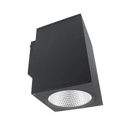 LED Fassadenstrahler SHORELINE PRO SQUARE 140 DOWN, IP65 IK08, 33W 3000/4000K 3400lm 36°, CRi >90, dimmbar, dunkelgrau