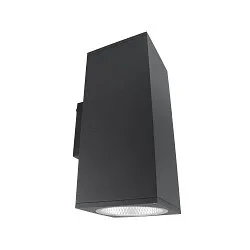 LED Fassadenstrahler SHORELINE PRO SQUARE 140 UP&DOWN, IP65 IK08, 55W 3000/4000K 5800lm 36°, CRi >90, dimmbar, dunkelgrau