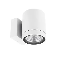 LED Fassadenstrahler SHORELINE PRO ROUND 100 DOWN, IP65 IK08, 12W 3000/4000K 1000lm 36°, CRi >90, dimmbar, weiß
