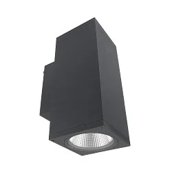 LED Fassadenstrahler SHORELINE PRO SQUARE 100 UP&DOWN, IP65 IK08, 21W 3000/4000K 2000lm 36°, CRi >90, dimmbar, dunkelgrau