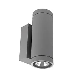LED Fassadenstrahler SHORELINE PRO 68 UP&DOWN, IP65 IK08, 7.5W 3000/4000K 780lm 30°, CRi >90, dimmbar, hellgrau